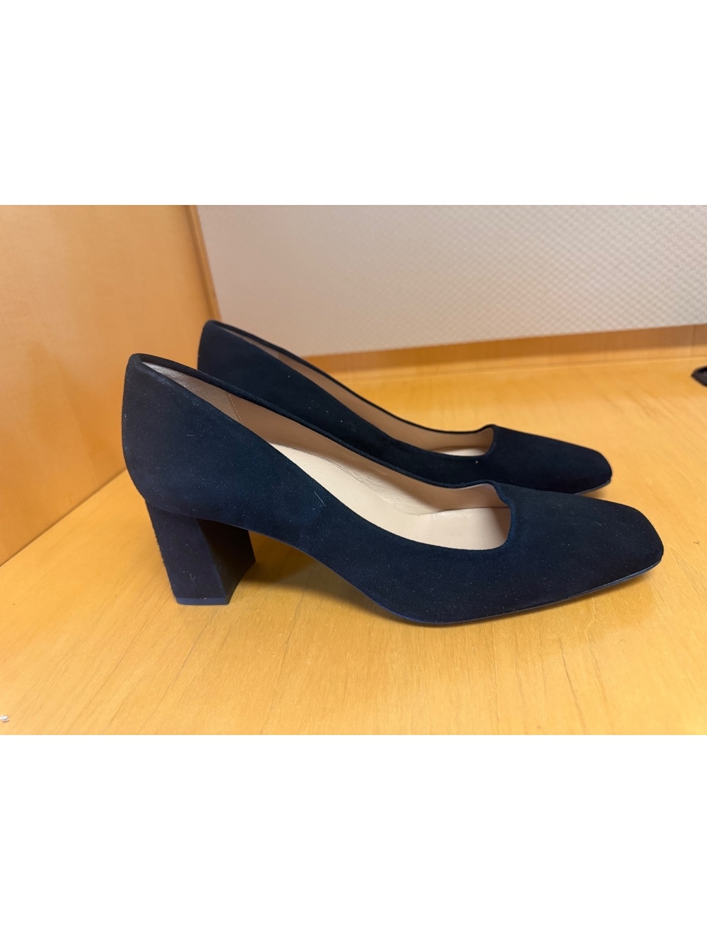 Inez Black Frida Suede Block Heel Pumps Size 10.5